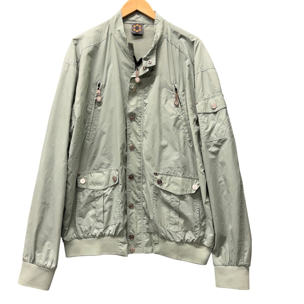 Blac‎ Label Gun Metal Jacket Mens 3X Full Zip Utility Sage Green Bomber Vintage